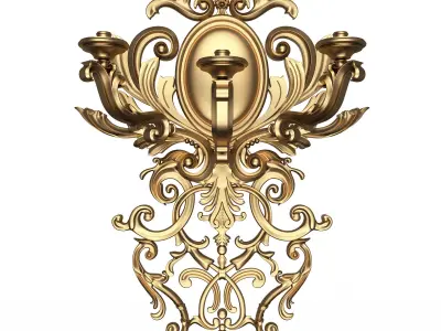 Classic Wall Chandelier Collection Low-poly 3D model