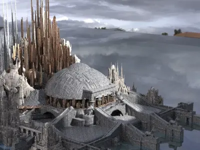 Alien Covenant Cityscape kit bash 3D model