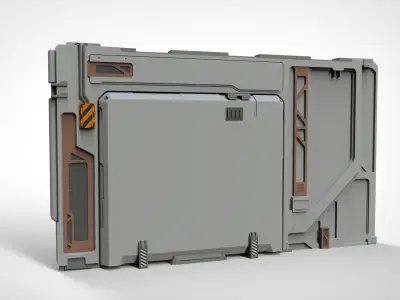 sci-fi Architecture kitbash 33 3D model