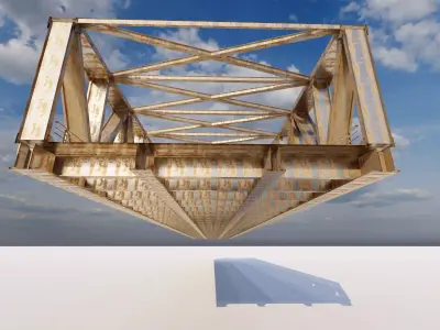 Structural engineering of Metal bridge structure 3D model order