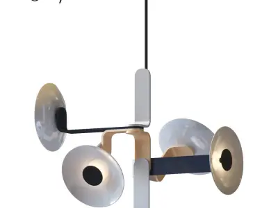 Elbo 5-1 chandelier 3D model