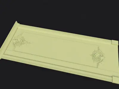 door stl ornately carved 3D model