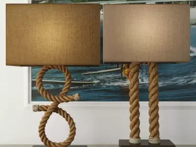 Nautical Rope Table Lamps 3D model