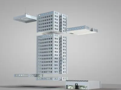 Apartment Building OS 3D model