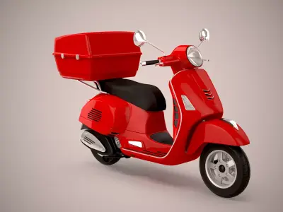 Pizza Delivery Scooter 3D model