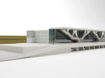 Qatar National Convention Center QNCC Low-poly 3D model