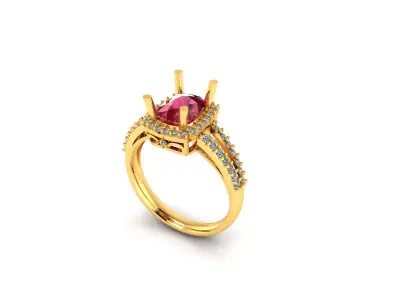 Women Ring  Render 3dm STL OBJ FBX Details 3D print model 221