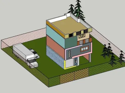 Two storey house 3D model