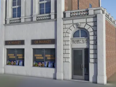 European Building 08 Low-poly 3D model