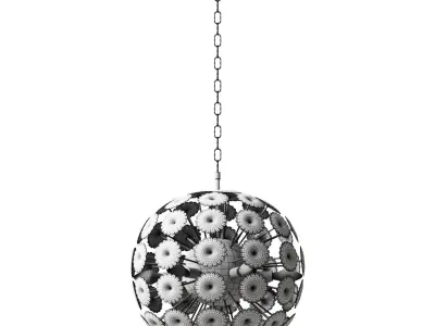Selectra pendant chandelier made of metal and glass 3D model