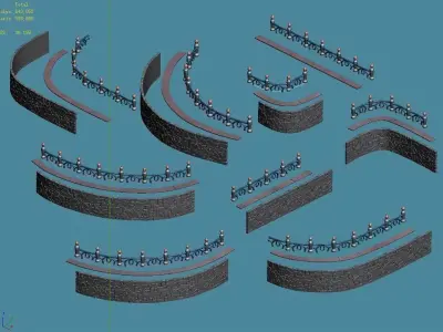 Disney Main City - Fence 03 3D model