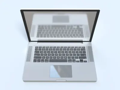 Laptop computer Low-poly 3D model