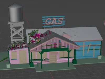 old gas station Texture