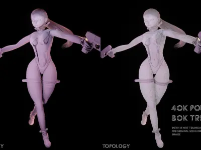 Blankz X Gantz Low-poly 3D model