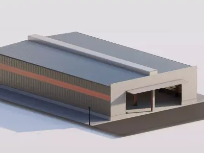 Warehouse-Warehouse Building 3D model 9