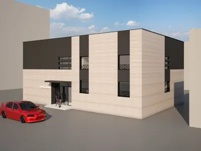 Motel 3D building  3D model