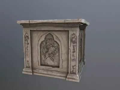 column  Low-poly 3D model