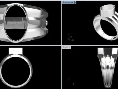 men ring 3dm file 3D print model buy