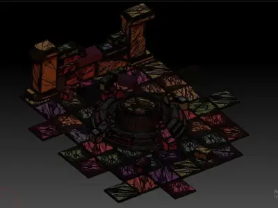 Cartoon ruin 3D model
