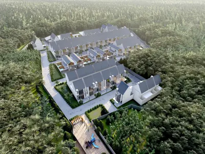 Urban Housing 87 Units  3 House Types Skp Lumion Masterplan 3D model