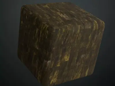 Stylized Viking Spike Fence Wood PBR Seamless Texture