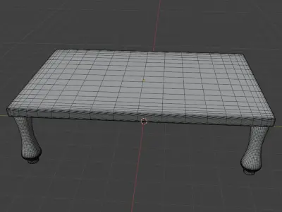 Beautiful Game-Ready Wooden Table Low-poly 3D model