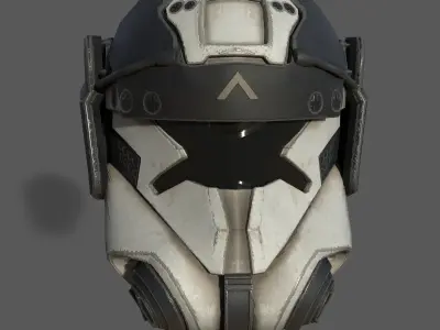 Scifi helmet ver 16 Low-poly 3D model