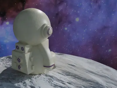 Cartoon Astronaut baby 3D model