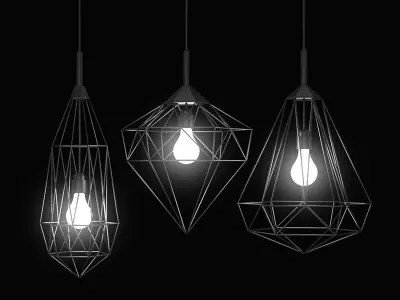 Ceiling Lamps Set 2 3D model