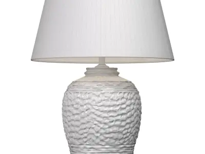 Rustic Style Aged Provence Country Nightstand Table Lamp 3D model