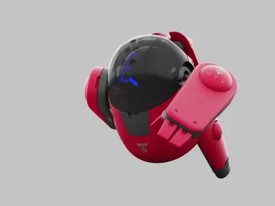 DRONE BOT R-500 RIGGED 3D model