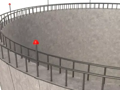 Cooling Tower 3D model 2