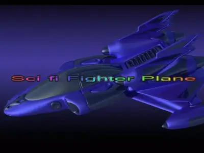 Sci fi Fighter Plane A Low-poly 3D model