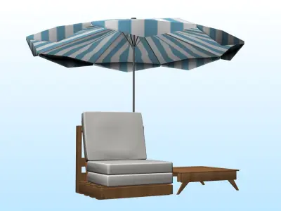 OUTDOOR FURNITURE 37 Low-poly 3D model