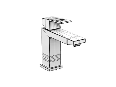 Eurocube Wall hung Basin 60 Set 3D model