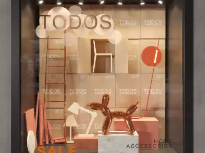 Shop window display 3D model