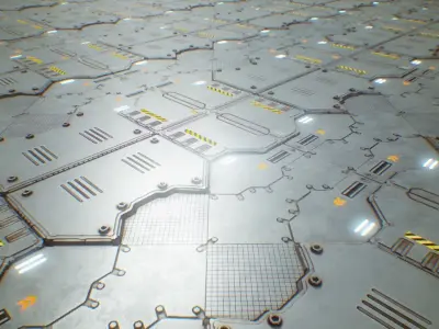 PBR Sci-Fi Spaceship Texture 61 Low-poly 3D model