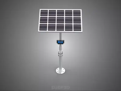 MOUNTED POLE STAND SOLAR CELL PANEL CONTROLLER CHARGE REGULATOR 3D model