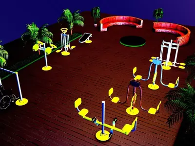 Sports park 3D model