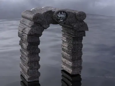 Skeletor scull archway 3D model