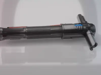 Kylo Ren Lightsaber Low-poly 3D model