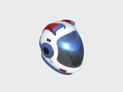 Astronaut Helmet B10 Russian - Character Design Fashion Low-poly 3D model