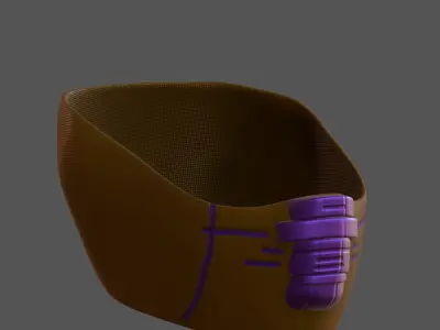 Gas mask helmet 3d model scifi Low-poly  Low-poly 3D model 307