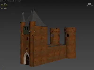 Markttor gate Monchengladbach 3D model