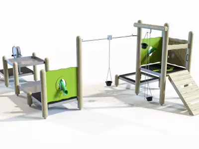 Playground Construction site sandbox Vedra 3D model