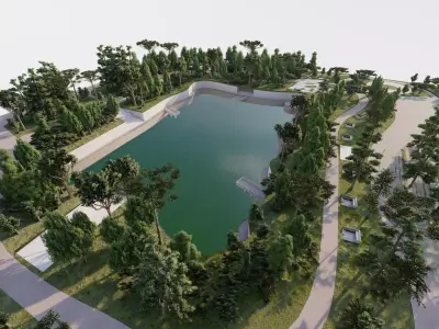  public park-Private Park Landscape 3D model