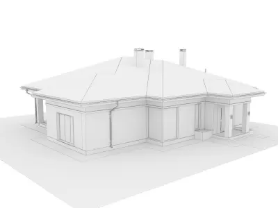 Residential house 3D model 2