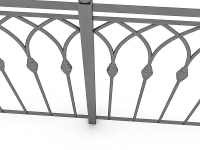 wrought iron design 3D model Low-poly 3D model