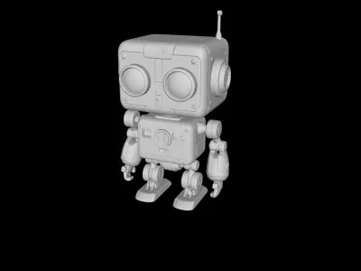 Cute Robot 3D Model STL OBJ FBX 3DS 3D model