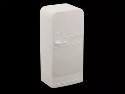 Kitchen Beige Fridge Low-poly 3D model